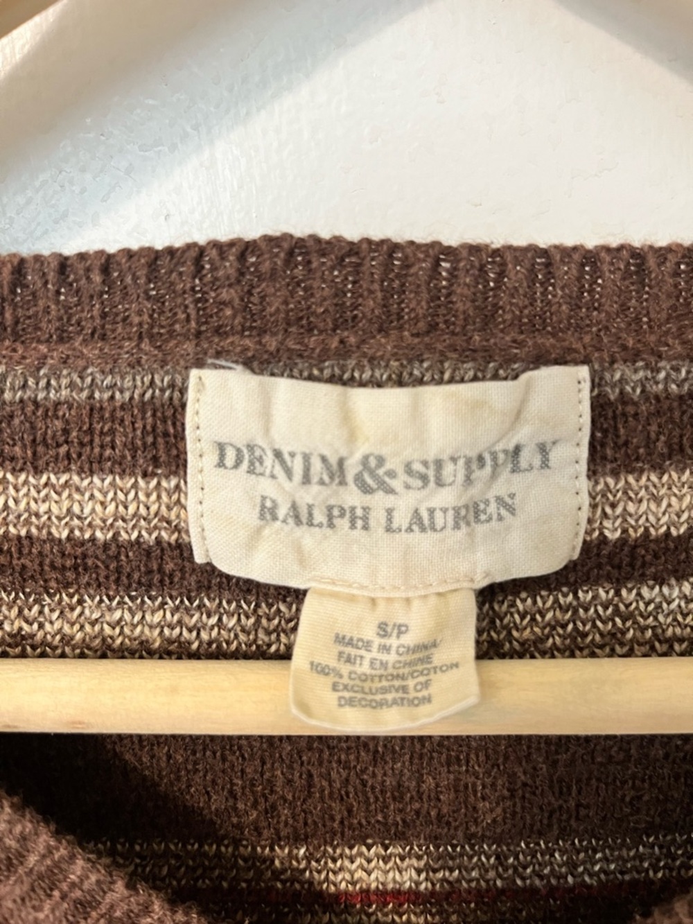 Vintage Ralph Lauren Denim & Supply V-neck Sweater Aztec Southwest Women’s S 90s - Picture 5 of 6